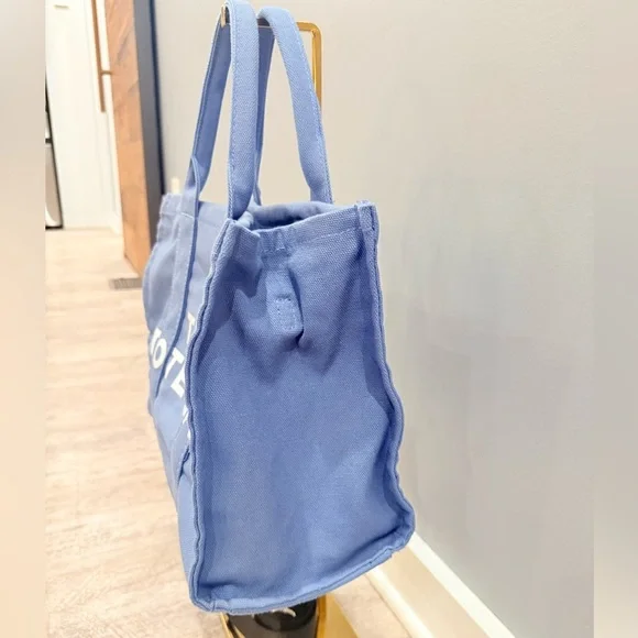 Blue Canvas Tote Crossbody Bag - Picture 5 of 7